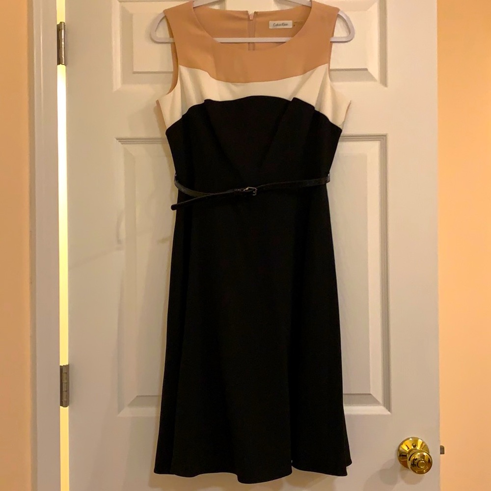 Calvin Klein Tricolor Dress. Size 8.